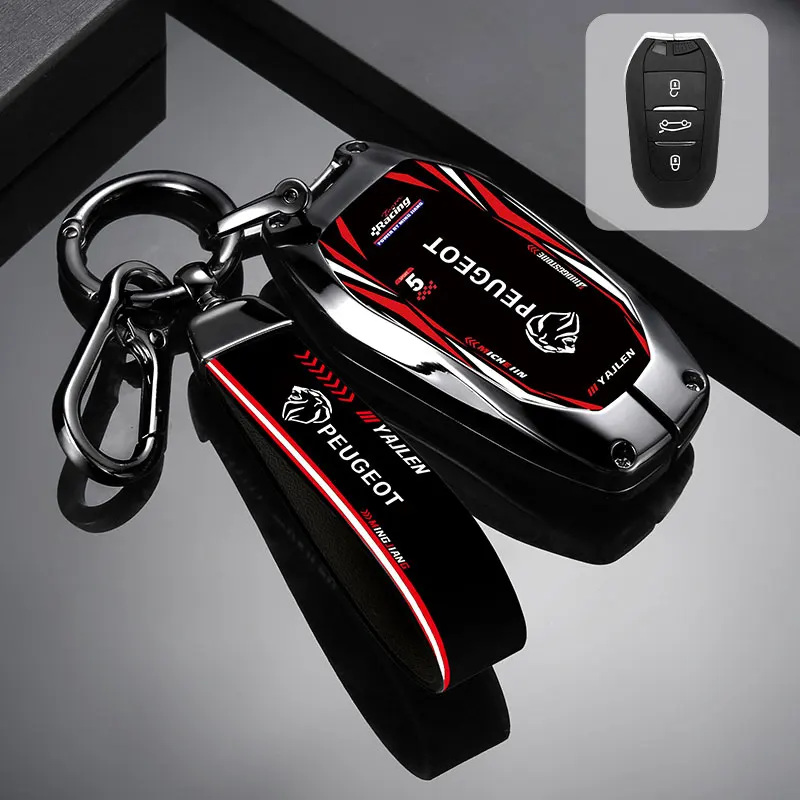 

Металлический автомобильный смарт-чехол для дистанционного ключа, защитный чехол, аксессуары для Peugeot 207 2008 208 3008 5008 301 206 308 508 407