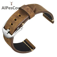 watch accessories original genuine leather watch straps 22mm 24mm vintage cow leather wrist watch band
