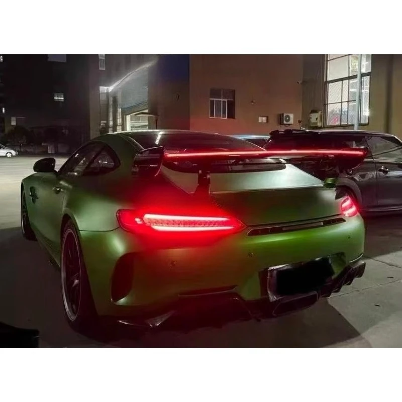 Фото Карбоновое LED-крыло-спойлер в стиле AMG GT, заднее карбоновое LED-крыло для AMG GT №5