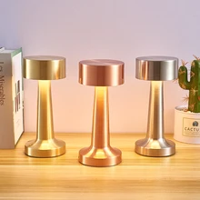 Lámpara LED de mesa Retro Para Bar, luz nocturna inalámbrica con Sensor táctil recargable, para decoración de sala de estar y restaurante