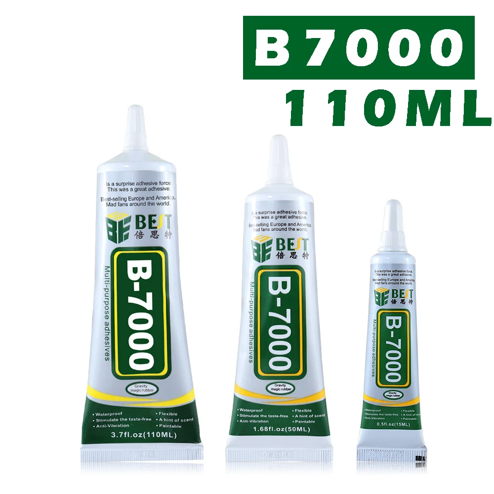 

Лучший жидкий клей B7000, 110 мл, Алмазный пластиковый металлический клей для ремонта компьютерных чипов, клей для экрана, лента, суперклей для д...