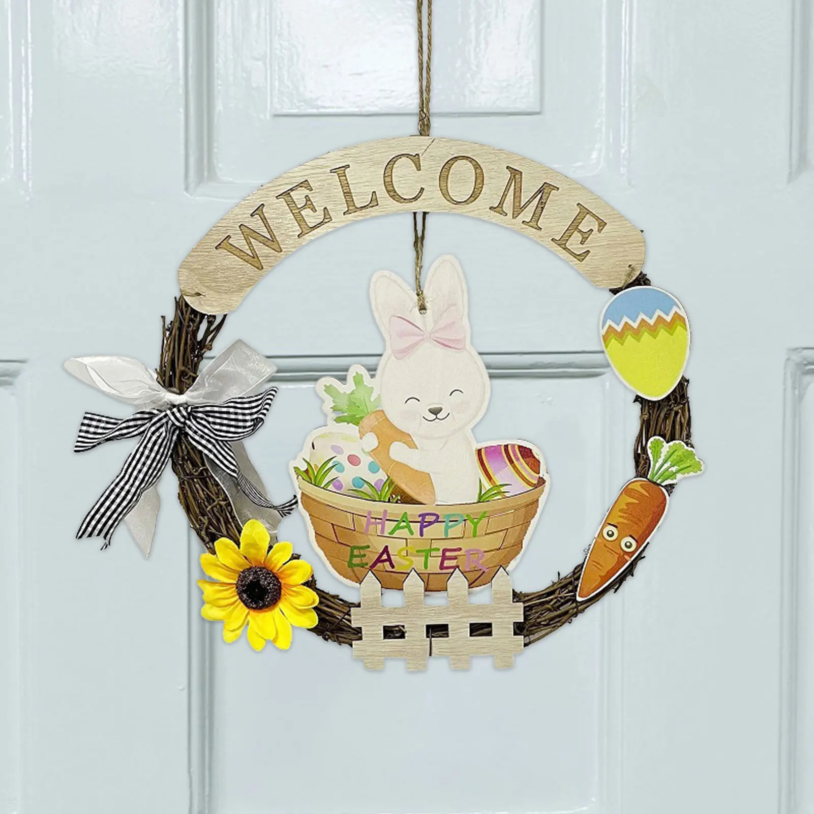 

Easter Carrot Wreath Easter Bunny Spring Wreath Great Choice Decor For Easter Holiday Party Home Fireplace Table Door Wreath