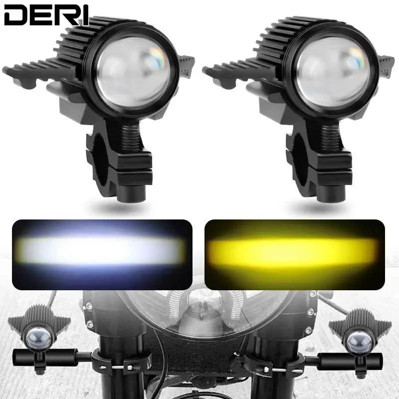 

Светодиодные фары дальнего/ближнего света, дополнительные лампы 12 В 24 В для мотоциклов, внедорожных велосипедов, квадроциклов, дальний/ближ...