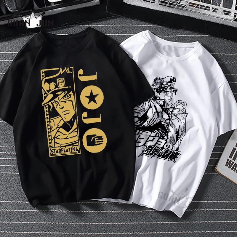 

Jojo Bizarre Adventure T-Shirt Men Camiseta T Shirt Fashion 80s 90s Harajuku Japanese Anime Tee Shirt Plus Size Man's T-Shirt