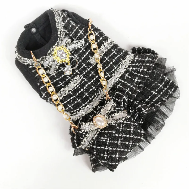 Зимнее платье для кошек и собак роскошный свадебный костюм принцессы щенка наряд