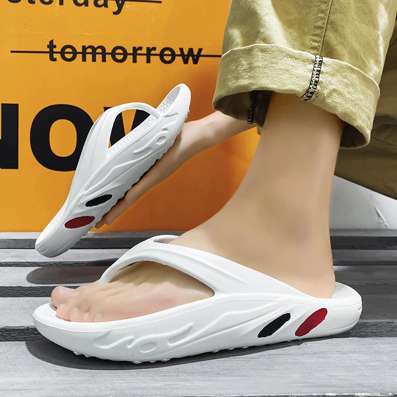 

Size 38-45 Men Thick Sole Slippers Women Summer Home Bathroom Couple Sandal Thick-soled Beach Loafer Outdoor Anti-slip Flip Flop