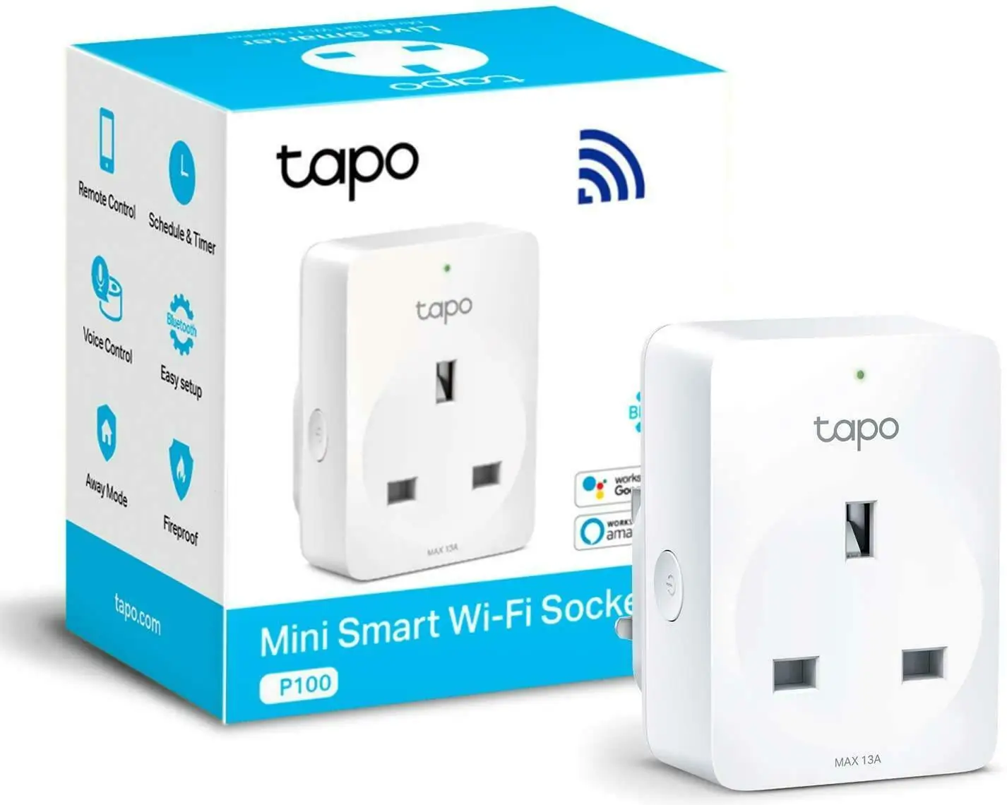 

TP-Link Tapo Smart Plug WiFi Outlet Works Alexa Echo Google Home UK Pack of 1