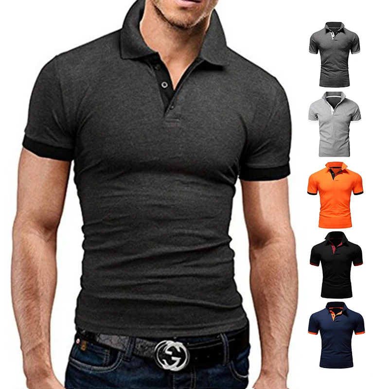 

2023 new Polo Shirt Men Summer Stritching Men's Shorts Sleeve Polo Business Clothes Luxury Men Tee Shirt