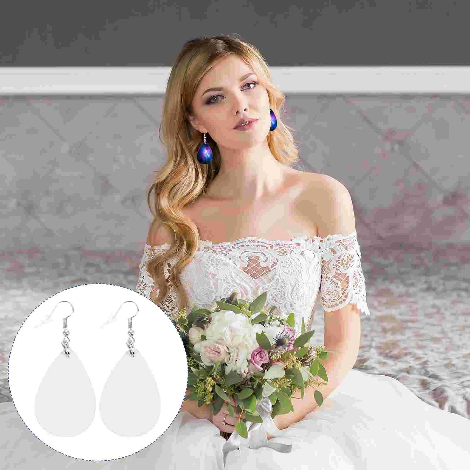 

30 Pcs Sublimation Earrings Heat Transfer Pendant Printing Blank Wood Black Dangle Unfinished DIY Wooden