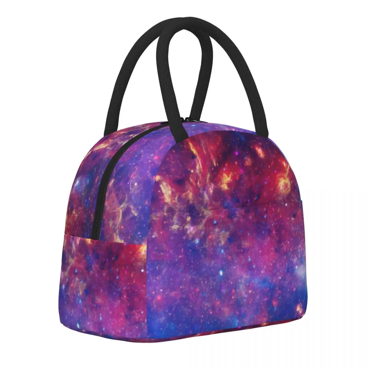 

Сумка для ланча с изображением молочного пути Галактики, красочный дорожный Ланч-бокс с изображением звездной ночи, повседневные Термосумк...