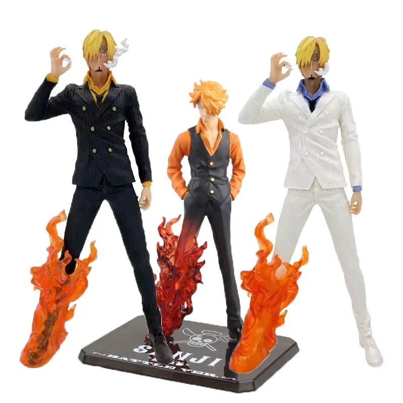 

One Piece Sanji Action Figure Toys Anime Flame Fighting Sanji Vinsmoke Smoking Model Collection Figurine Statue Gift For Kids