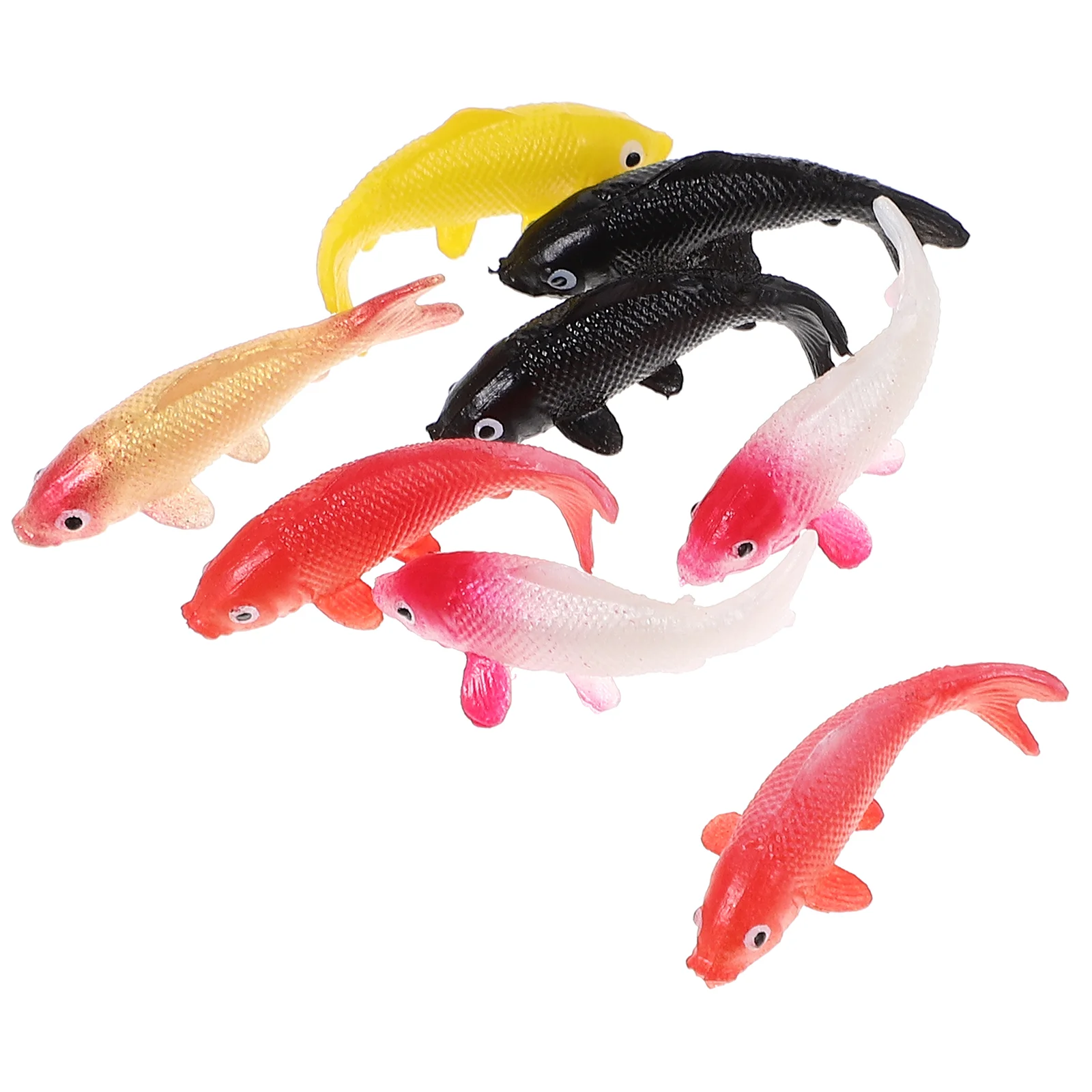 

16 Pcs Dollhouse Toys Minature Goldfish Miniature Carp Figurine Plastic Model Micro Landscape