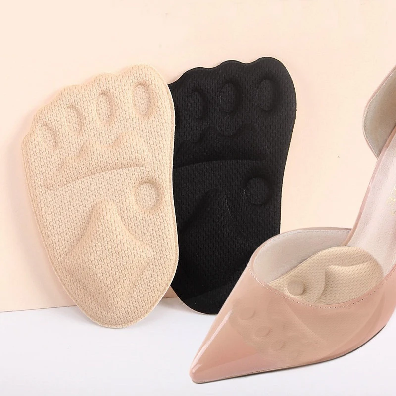 Women Forefoot Pad Relief Forefoot Insert Half Size Insoles Non-slip Sole Shoe Breathable Sweat Absorbing Foot Pads for Shoes