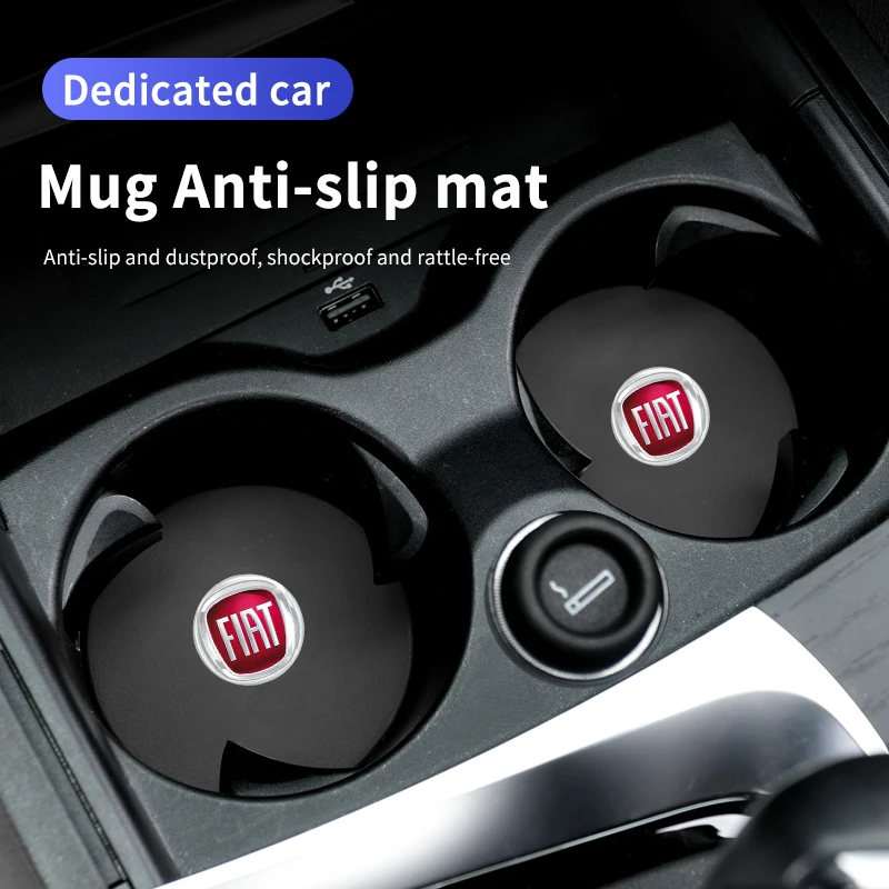 

Car Coaster Water Cup Bottle Holder Anti-slip Pad Mat For FIAT 500 Grande Punto Tipo Stilo UNO Astra Bravo Panda Freemont Linea
