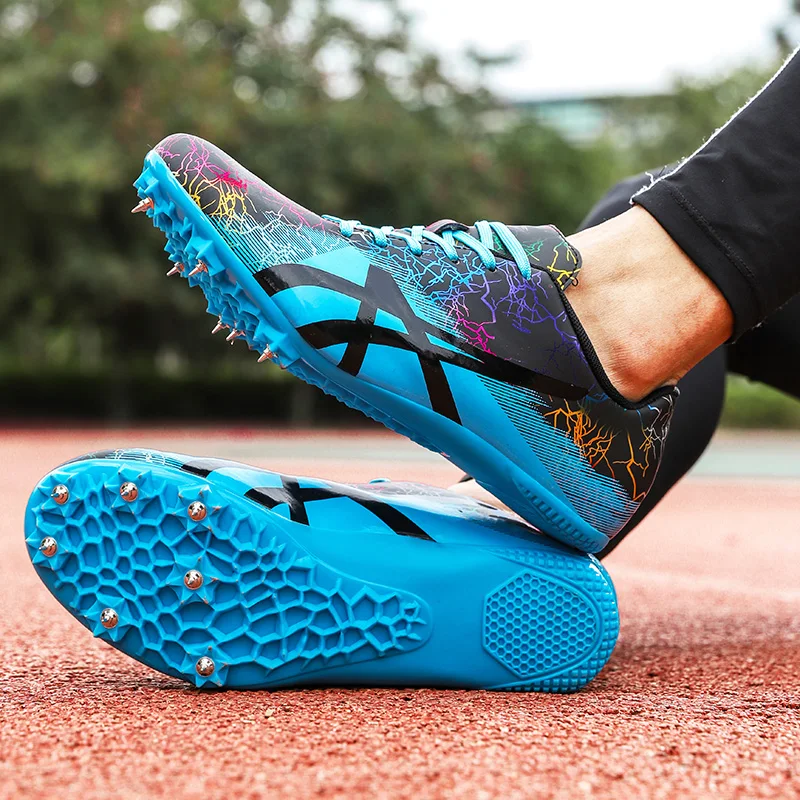 

New Professional Track and Field Shoes for Men Boys Spikes Running Shoes Lightweight Racing Sneakers for Kids Men