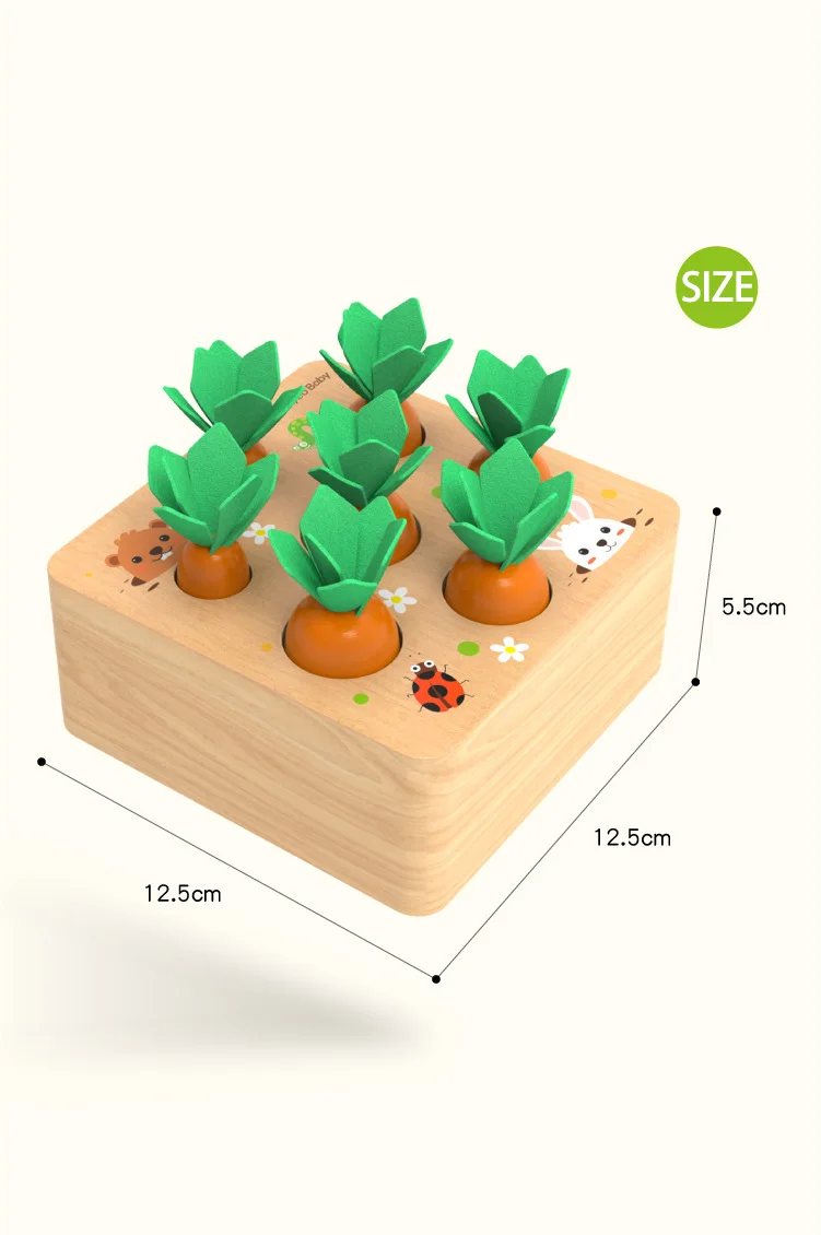Рисунок 2 - Деревянная игрушка Монтессори Макрон для сбора моркови