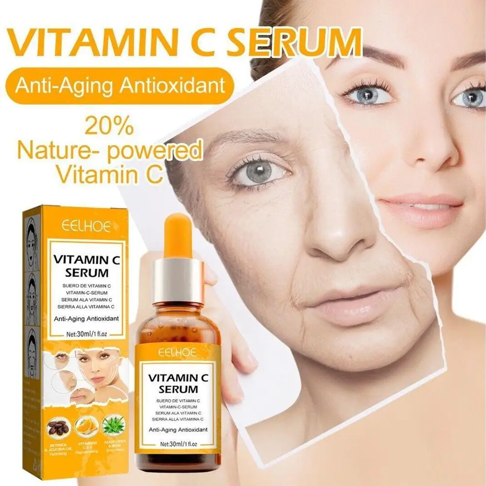 

Антивозрастная эссенция с витамином C одаливает кожу и осветляет ее, увлажняет и отбеливает ее