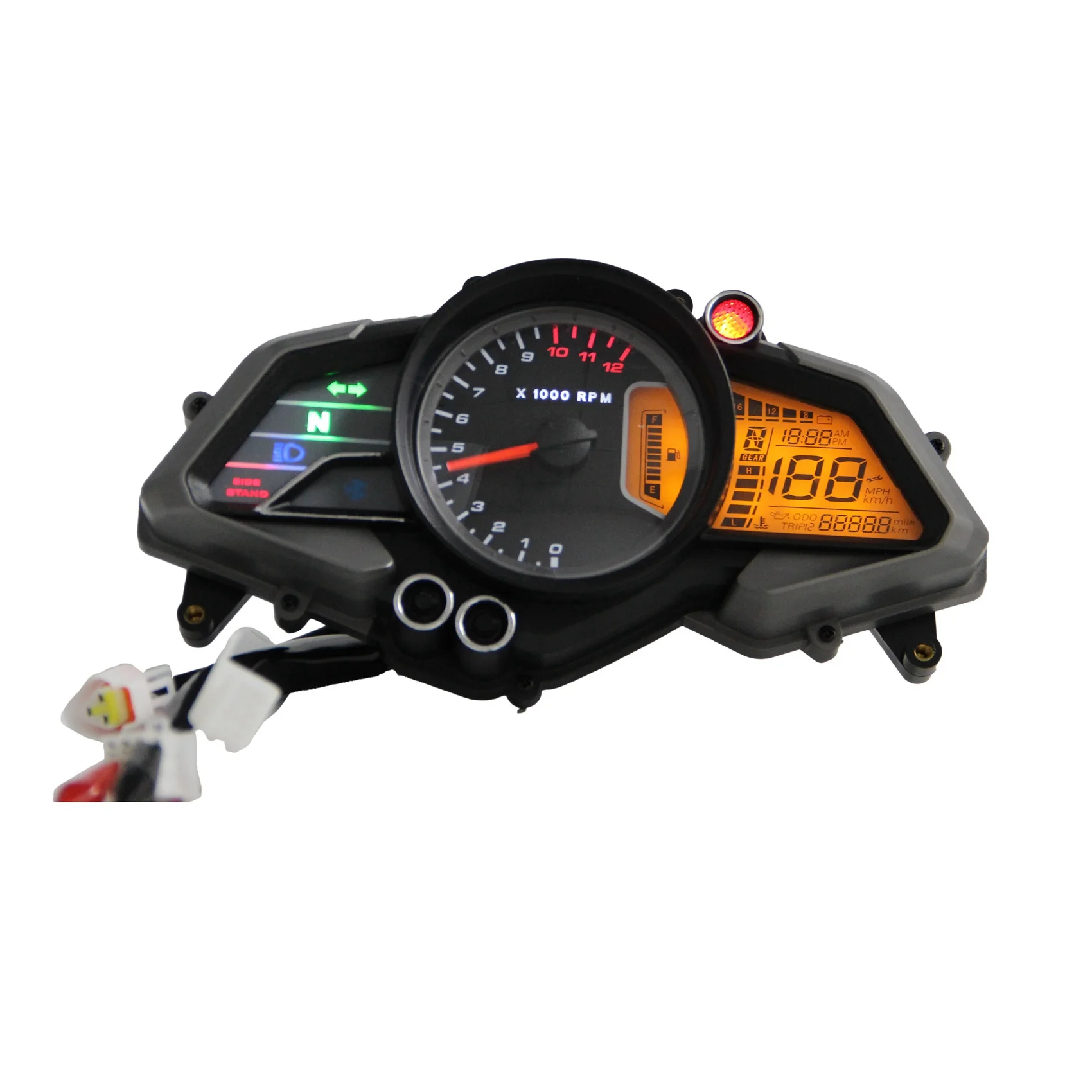 

For 200NS Tachometer Digital Odometer Motorcycle Speedometer Meter Gauge LCD Instrument