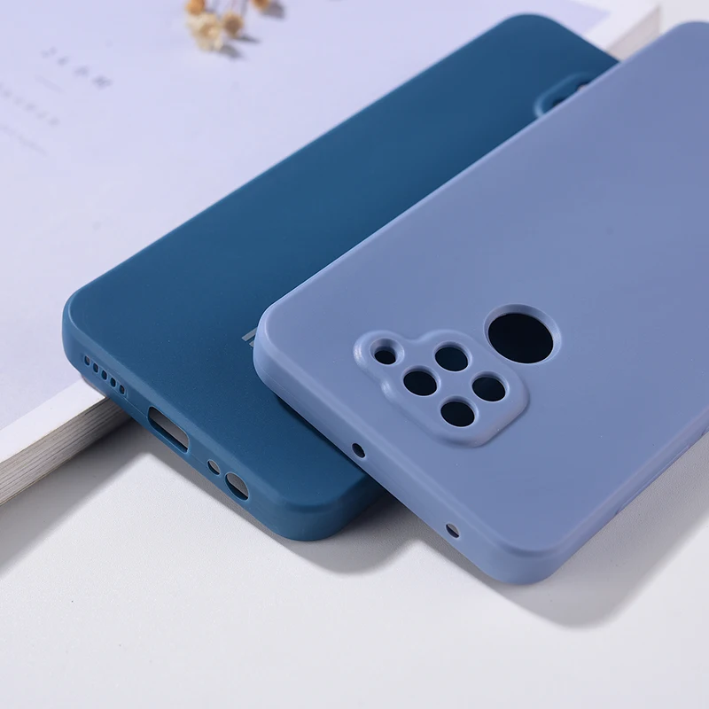 Чехол для Xiaomi Redmi Note 9 Pro жидкий силиконовый телефонный мягкий на ощупь чехол из