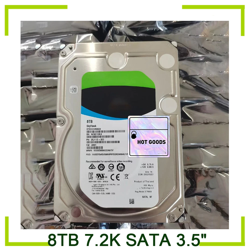 

Monitoring Dedicated Hard Disk 8TB 7.2K SATA 3.5" Hard drive ST8000VX0022
