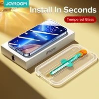 joyroom tempered glass for iphone 13 12 pro max explosion proof screen protector for iphone 13 protective glass with install kit