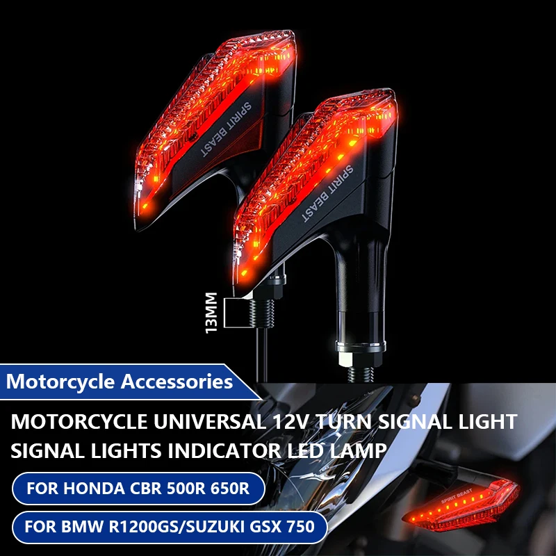 Универсальный сигнал поворота для мотоцикла 12 В светодиодная лампа Honda CBR 500R 650R BMW