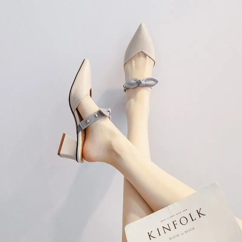 Шлепанцы женские на высоком каблуке роскошные сандалии модные пляжные шлепанцы