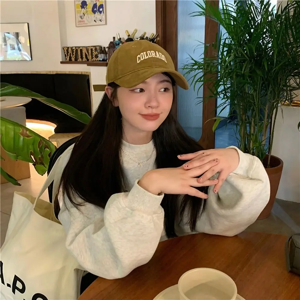 

Мужские и женские бейсболки Регулируемая Повседневная вышитая хлопковая однотонная шляпа с козырьком