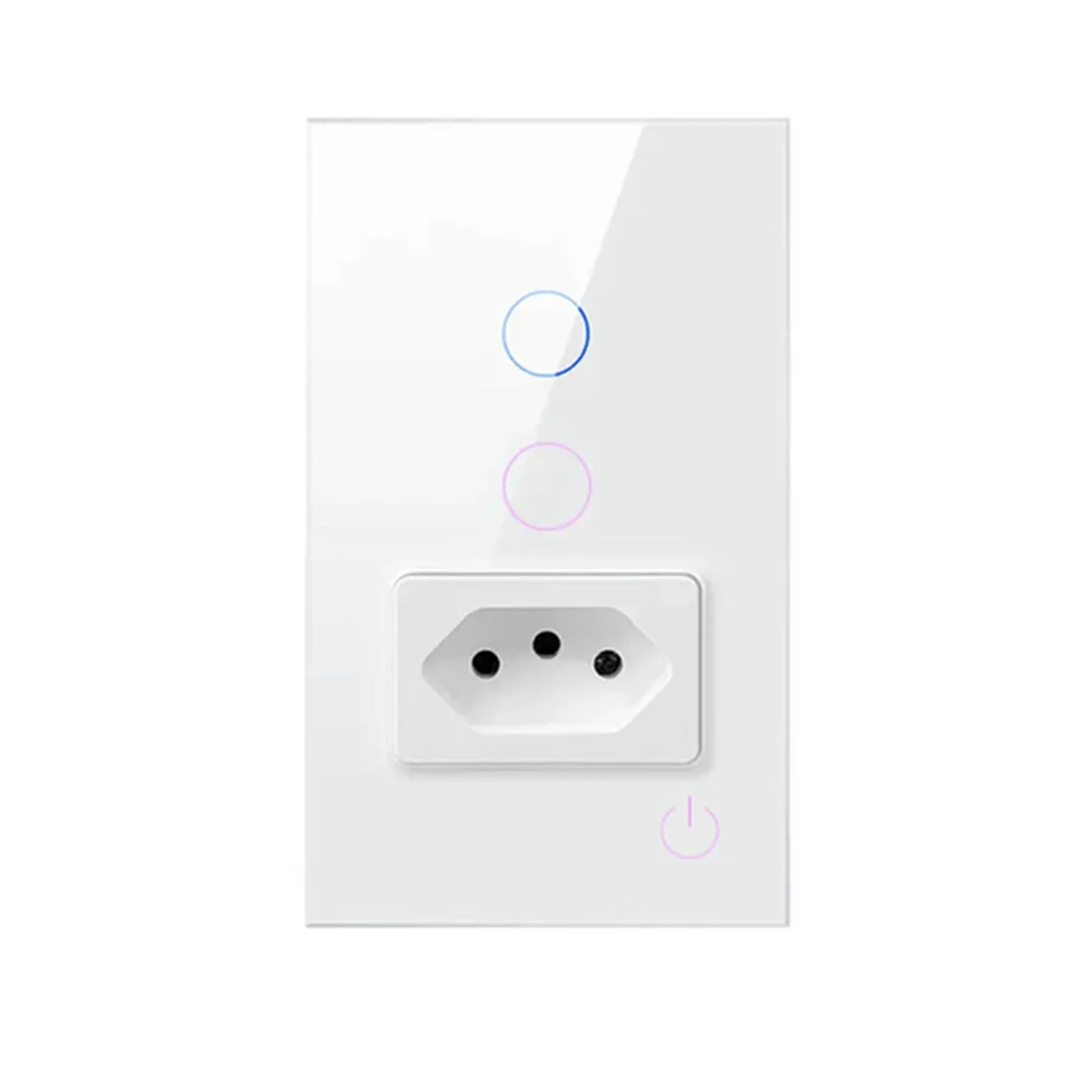 

Durable Wall Light Switch Brazilian Regulation 1/2 Gang Touch 110V-240V 300W 50/60Hz Fast Charge Home Smart Switch