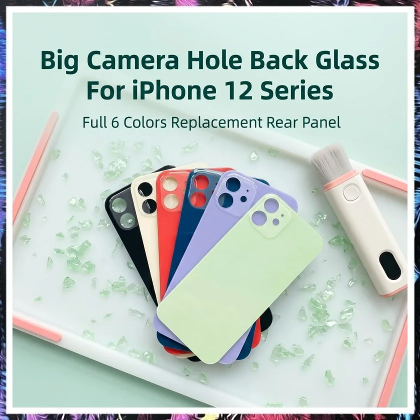 Задняя стеклянная панель (крышка) для iPhone 12 Pro Max Mini, 1 шт., однотонная, цельная, для замены и ремонта корпуса (art.: 3920dbcc90b90) - 3920dbcc90b90