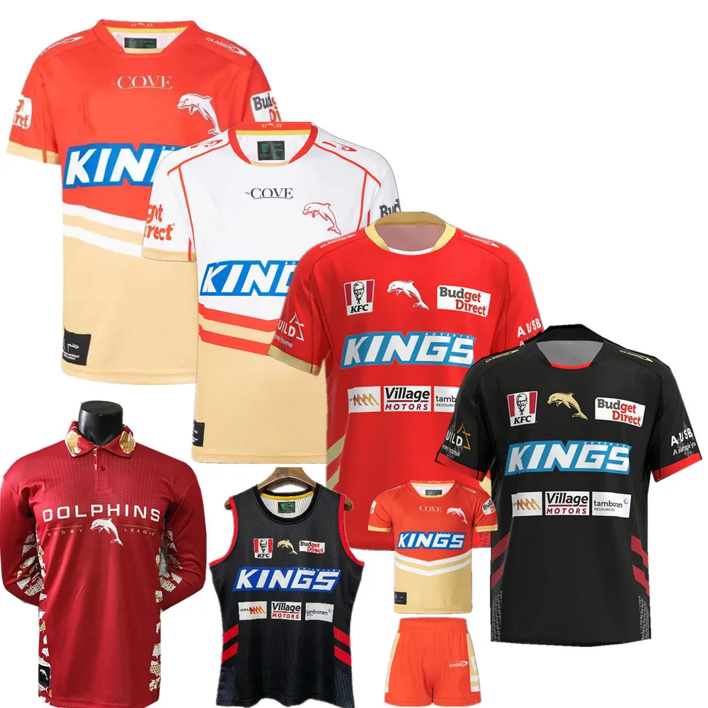 

Fishing Shirt 2023 Dolphins Home rugby jersey adult children kids rugby shirt Custom name and number t-shirt