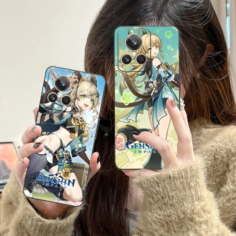 Genshin Impact Kirara мобильный телефон для Realme GT 2 9i 8i 7i Pro X50 X2 C35 C21 C20 C11 C3 черный мягкий