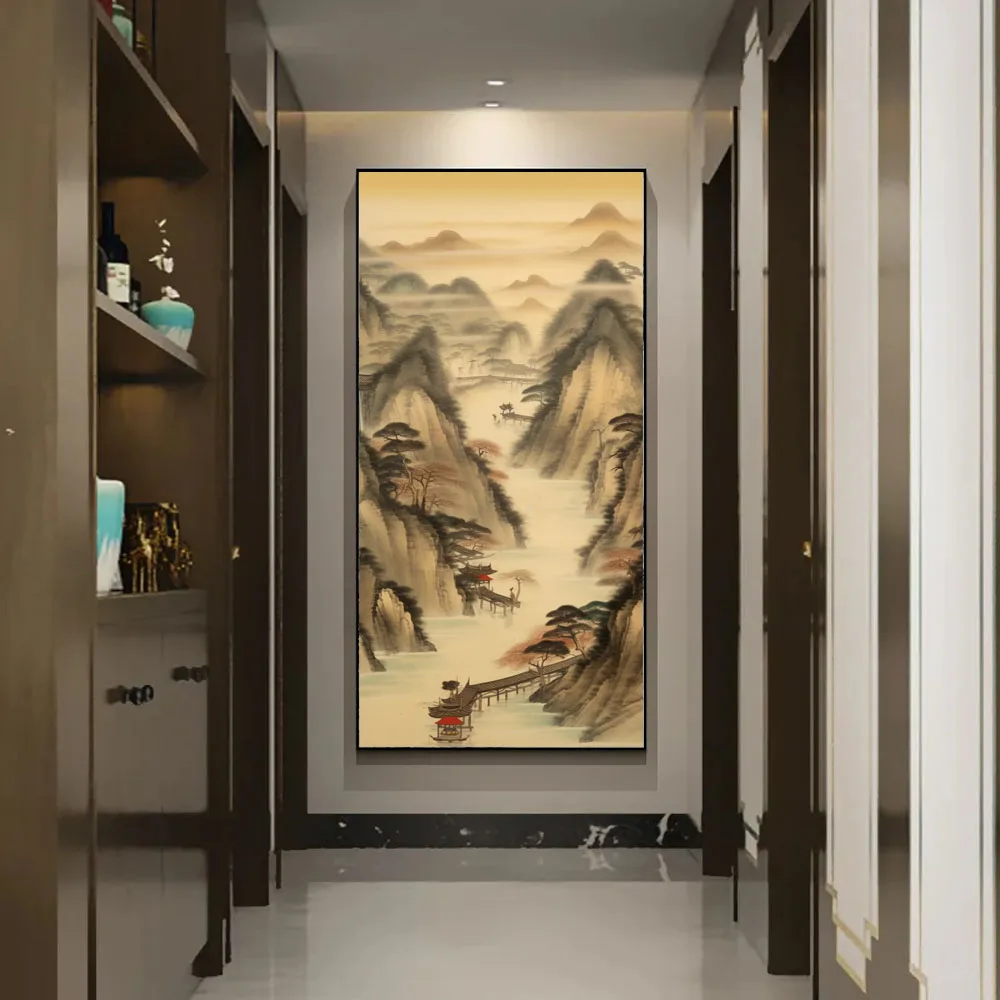 

Chinese Ink And Meticulous Painting Decorative Painting Oil Painting By Numbers Kit DIY Acrylic Artwork Canvas Art Gift Home