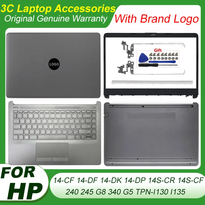 Для HP 14-CF 14-DF 14-DK 14-DP 14S-CR 14S-CF 240 245 G8 340 G5 TPN-I130 TPN-I135 LCD задняя крышка Безель Подставка