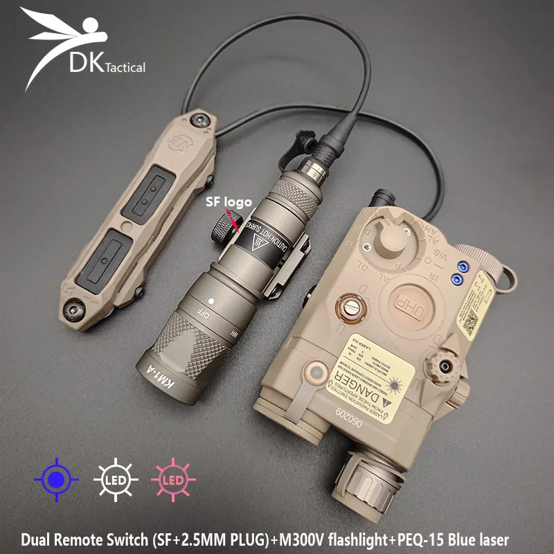 

Тактический красный/синий/зеленый лазер PEQ15 + яркая фотовспышка с индикатором M600V M300V светильник стробоскопический фонарик с дистанционным управлением двойным переключателем