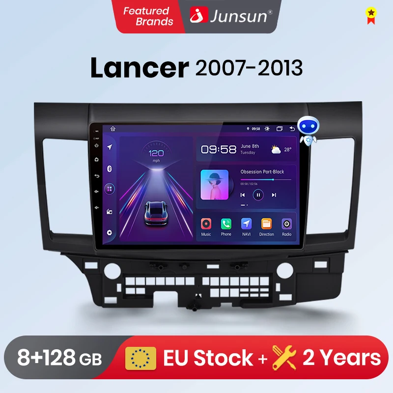 Автомагнитола Junsun V1 Pro 8G + 128G для Mitsubishi Lancer 2007 - 2013 Android |