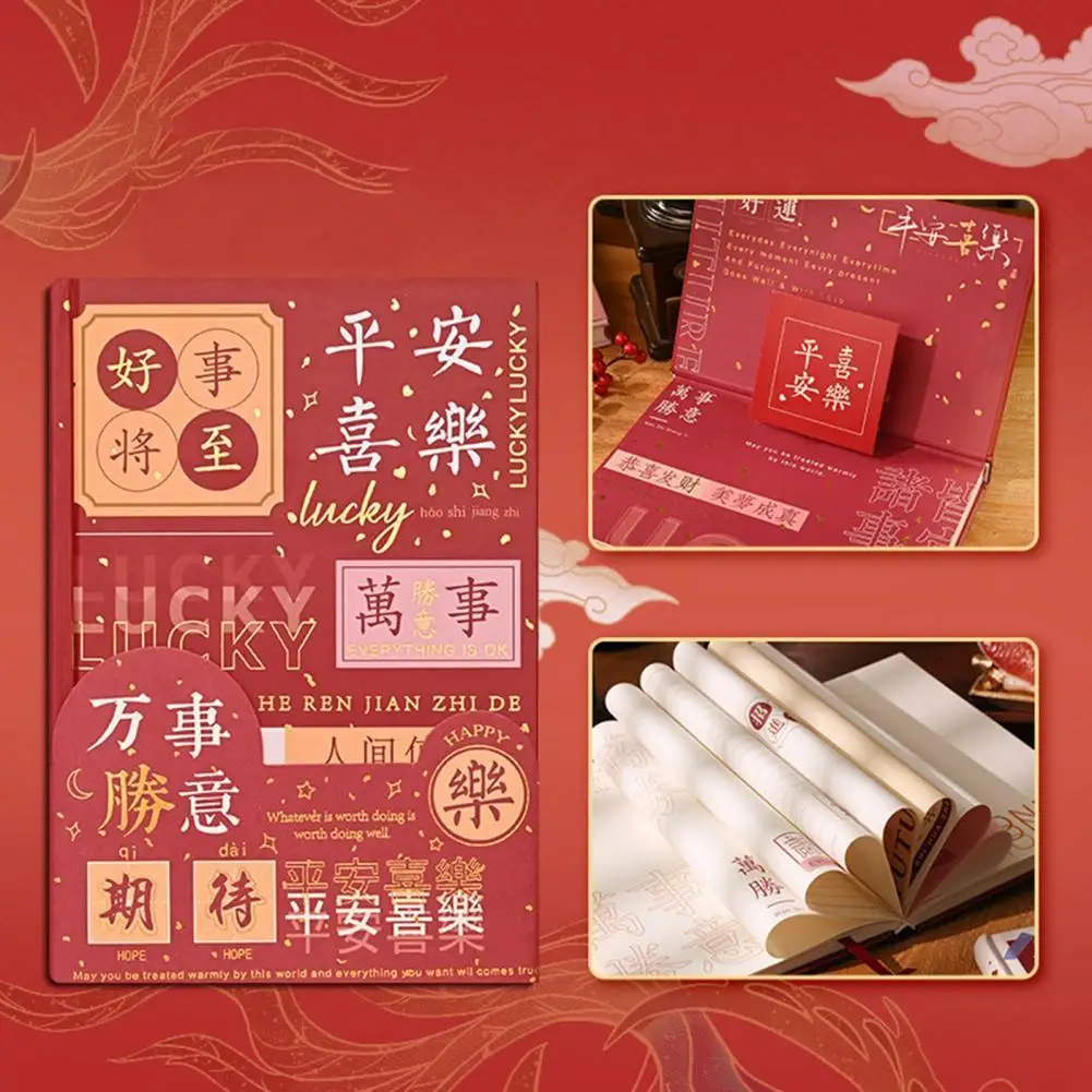 

Delicate Hard to Fade Practical 180 Degree Tiling Note Handbook for Gifts