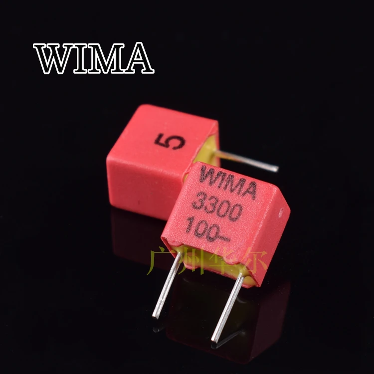 

10Pcs/lot new original WIMA 3300PF/3300P/332/100V film capacitor FKP2