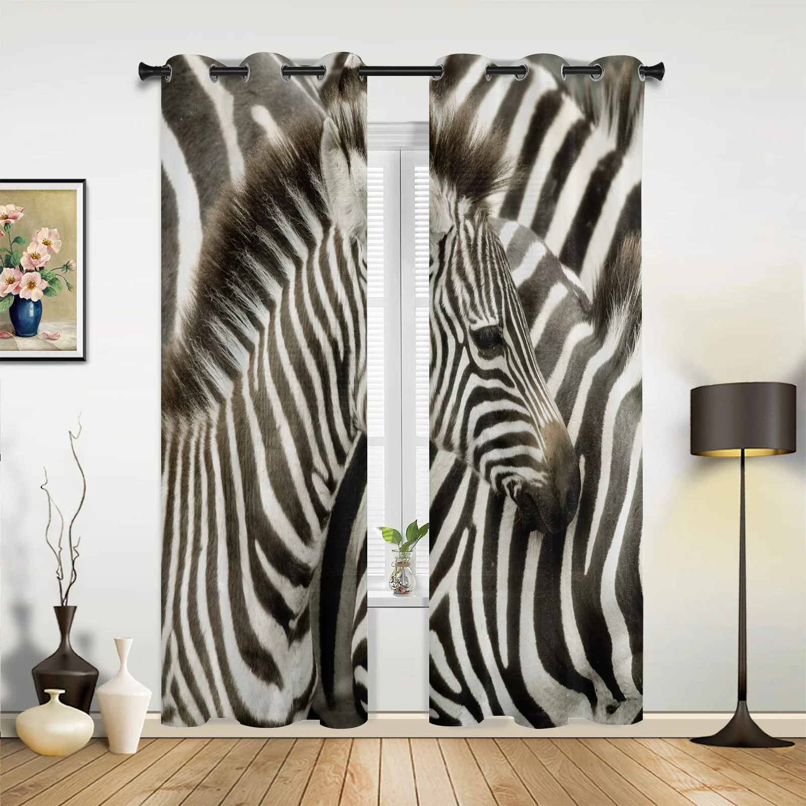 

Wild Animal Zebra Curtains for Bedroom Living Room Drapes Kitchen Children's Room Window Curtain Modern Home Decor
