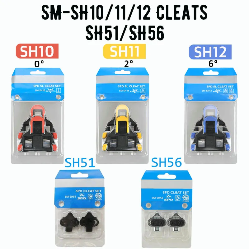 

SPD SL Cleat Set SM SH10 SH11 SH12 SH51 SH56 Set Road Bike SH51 SH56 MTB Self-locking Plate Float Bike Cleats Original