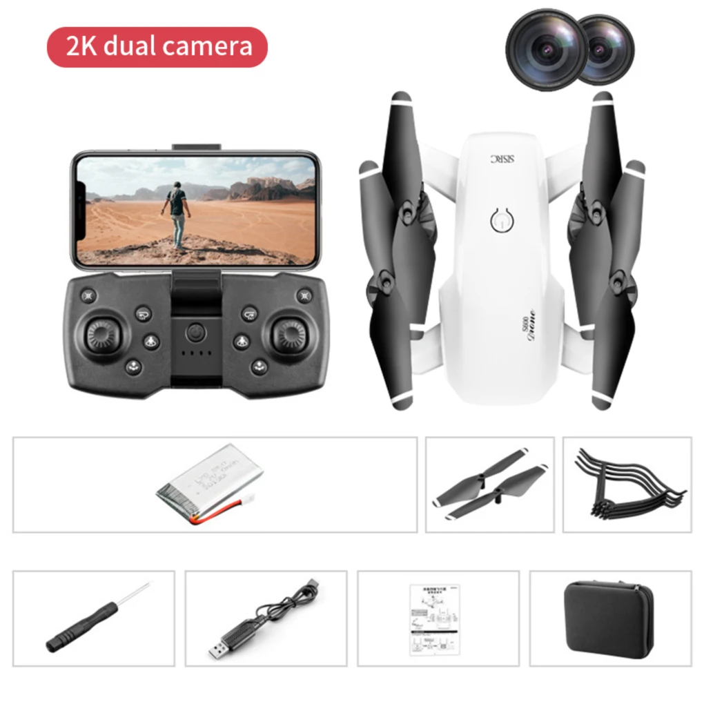 

S600 RC Drone 4K HD Dual Camera Professional Aerial Photography WIFI FPV Foldable Quadcopter Height Hold DronToy
