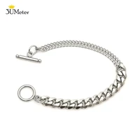 high quality stainless steel bracelet ot buckle men cuban link chain bracelet charm stainless steel bangle jewelry gift unisex
