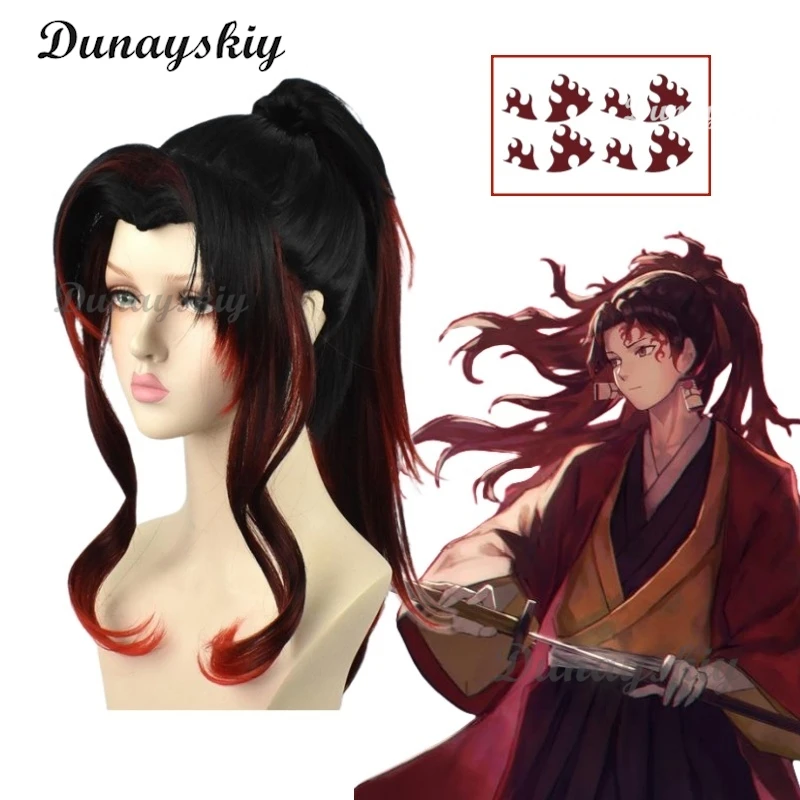 Термостойкий синтетический парик для косплея Tsugikuni Yoriichi