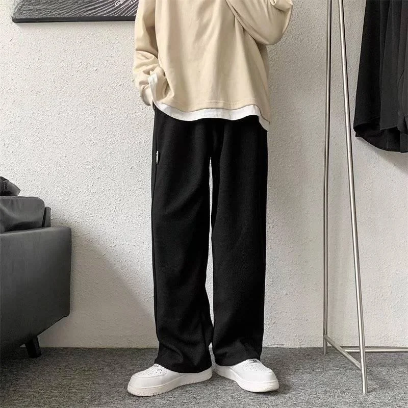 Корейские Sle Fried Street Fashion Online Красные Гонконгские повседневные брюки Осенняя