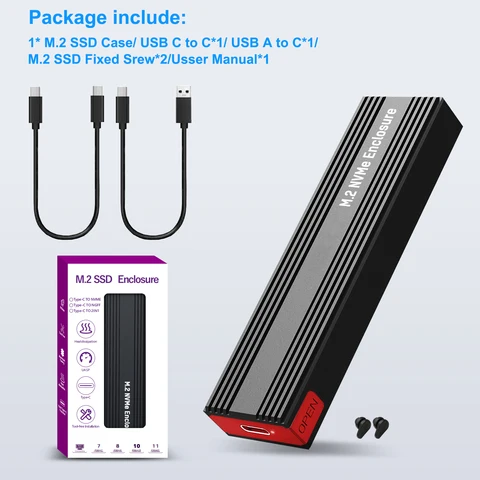 Внешний алюминиевый корпус для M.2 NVMe SSD IRhasta