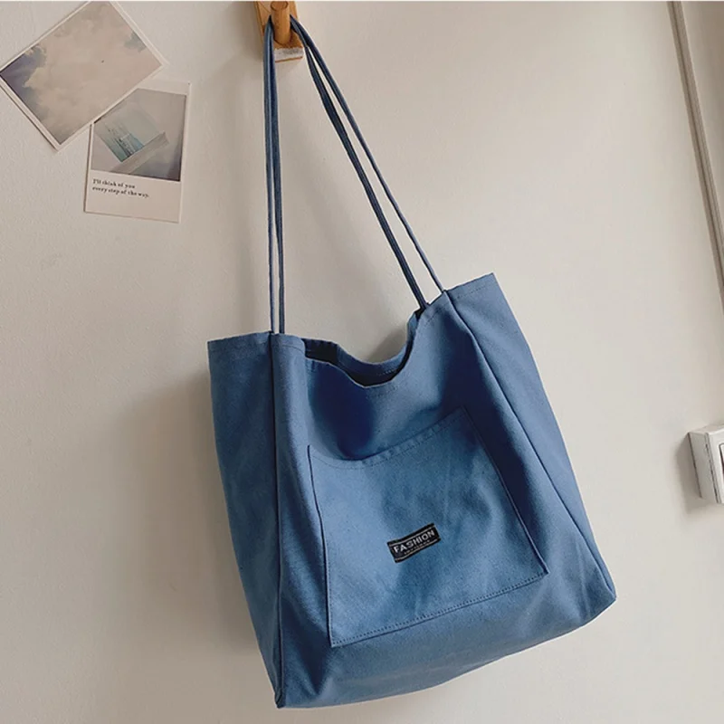 

Large Capacity Canvas Women's Bag 2021 Retro Simple Striped Women's Shoulder Bag Multifunctional Casual Open Tote Shopping Bag