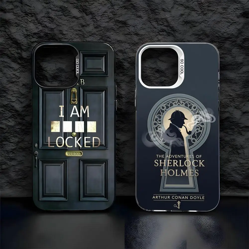 Фото Чехол для телефона 221B S-Sherlock-Holmeses для iPhone 17 Air, 16, 15, 14 Plus, 13, 12, 11 Pro, 7, 8, XS Max, XR, серебристый, черный, с бампером №1