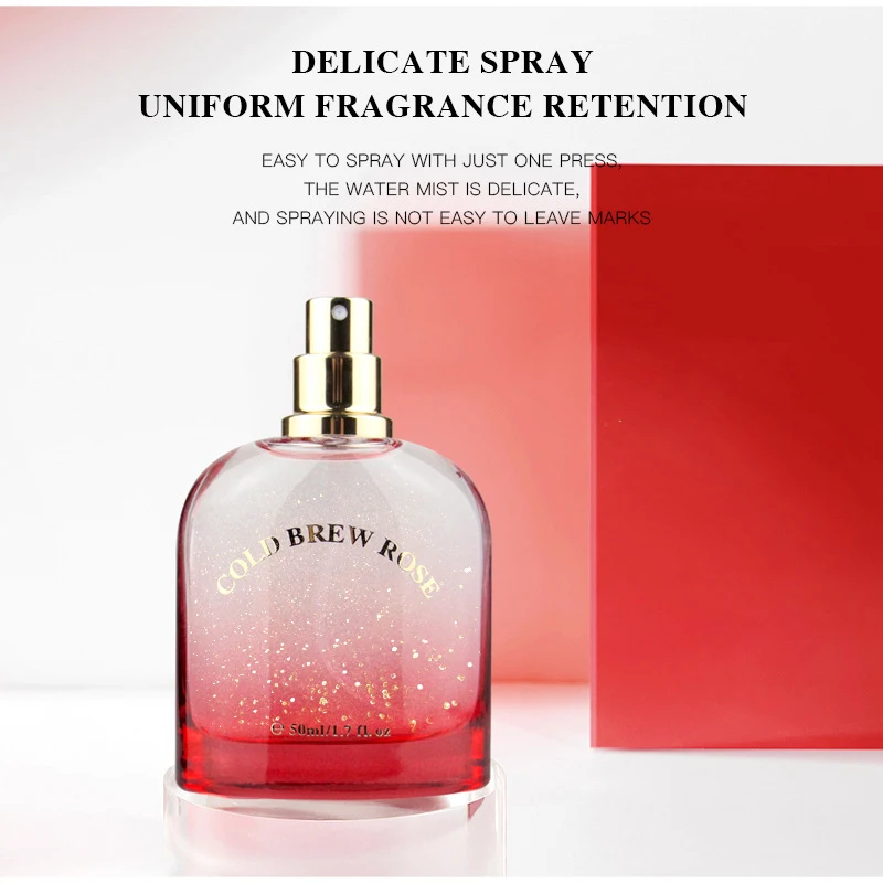 Фото Парфюмерная вода Brand Floral Eau De Toilette 50 мл с ароматом розы, лимона и кедра, в золотом флаконе, для свиданий и вечеринок, свежий стойкий парфюм, подарок №3