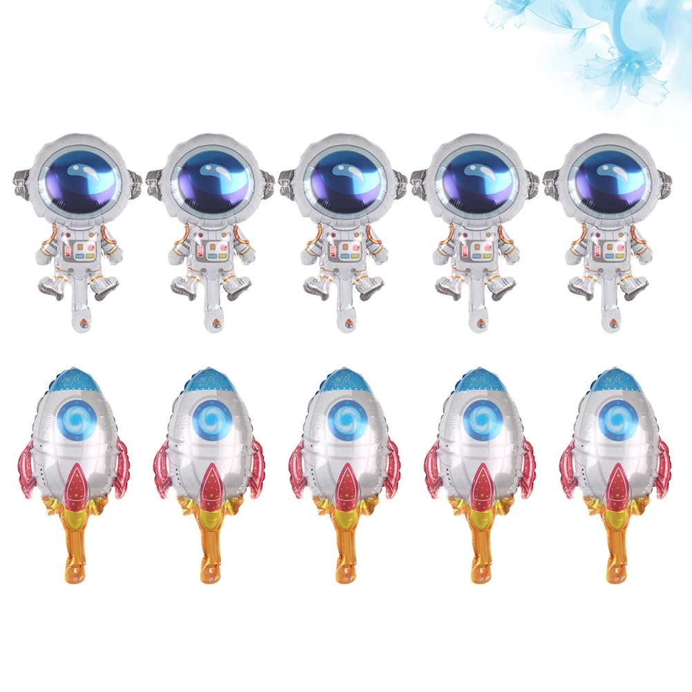 

10pcs Space Balloon Astronaut Balloons Aluminum Foil Balloons Party Balloons Party Decoration for Birthday Wedding Festival