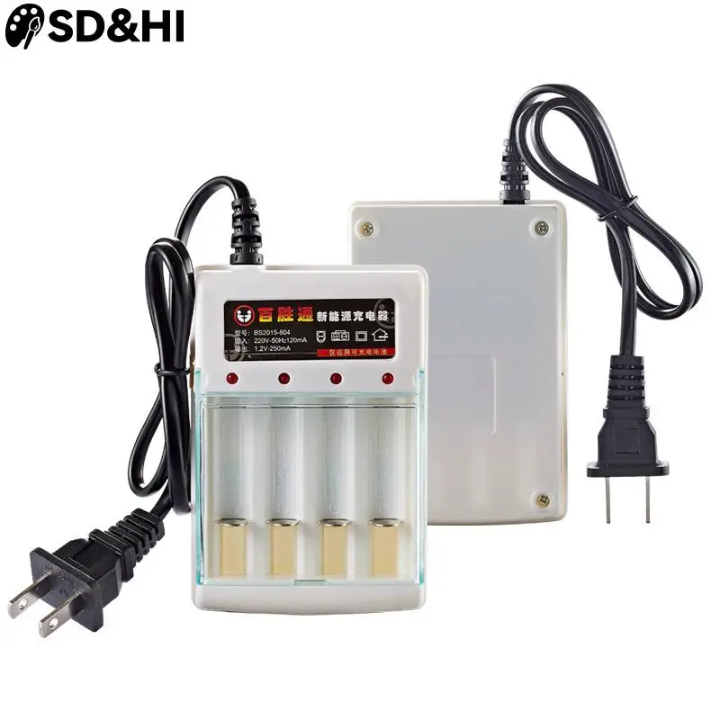 

4 Slots USB Fast Charging AAA AA Battery Charger Short Circuit Protection Rechargeable Battery Station For 1.2V AA AAA Charging